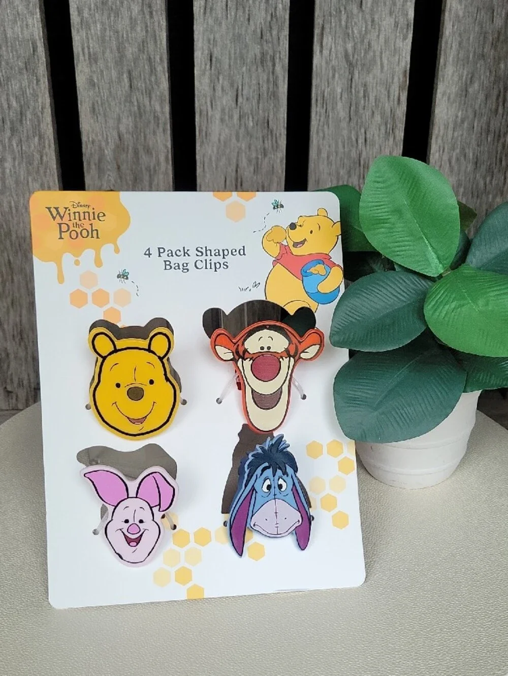 Winnie The Pooh 4-Pack Character Shaped Bag Clips - Winnie The Pooh